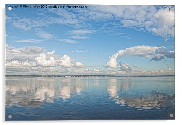 Clouds over the Mersey Acrylic by Rick Lindley