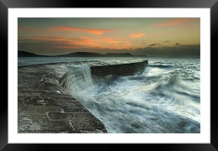 Lyme Regis Sunrise. Framed Mounted Print by Daniel Bristow