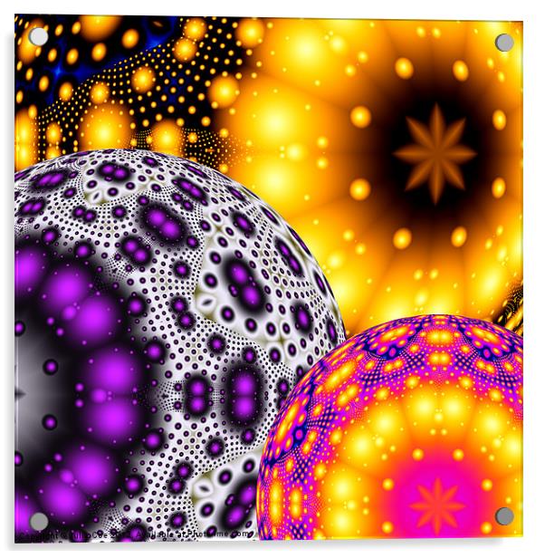 Fractal Baubles Acrylic by Julie Coe