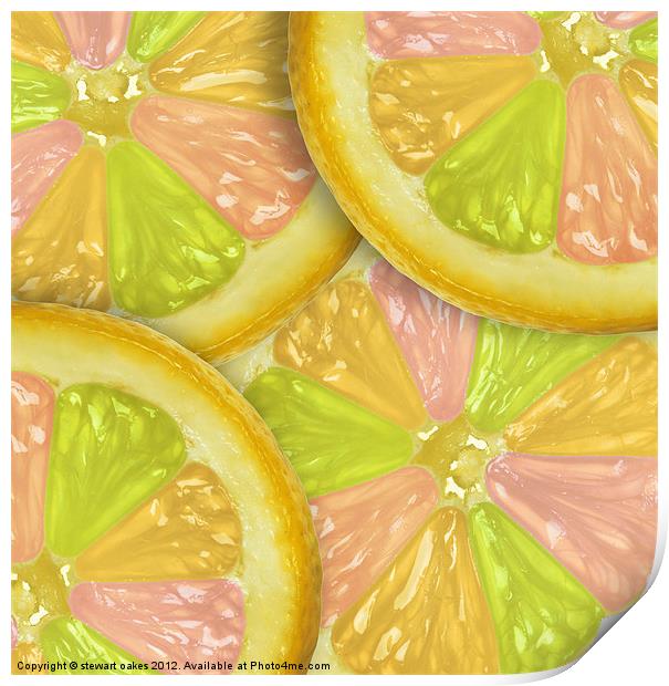 life is a lemon collection 3 Print by stewart oakes