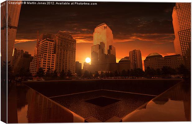 Sunset over Ground Zero Canvas Print by K7 Photography
