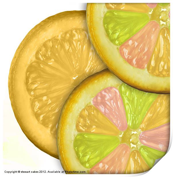 life is a lemon collection 6 Print by stewart oakes