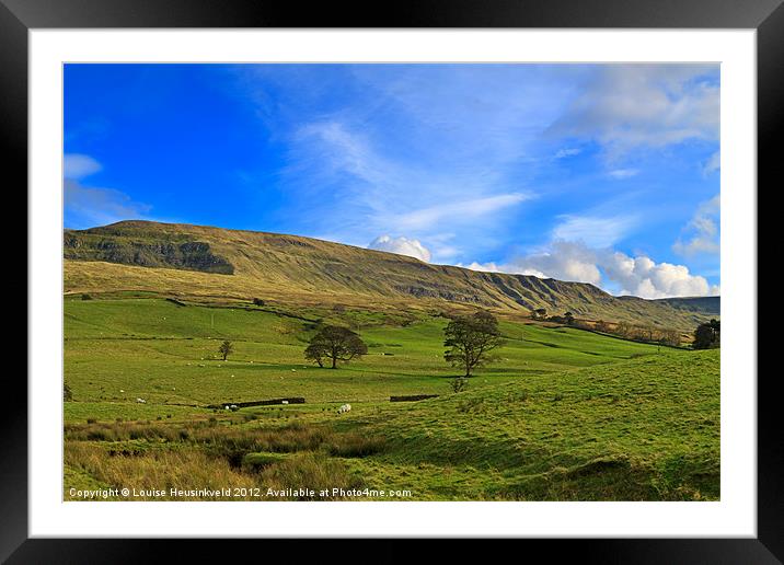 Mallerstang Dale, looking east to Mallerstang Edge Framed Mounted Print by Louise Heusinkveld
