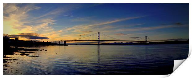 SUN GOES DOWN ON QUEENSFERRY Print by dale rys (LP)