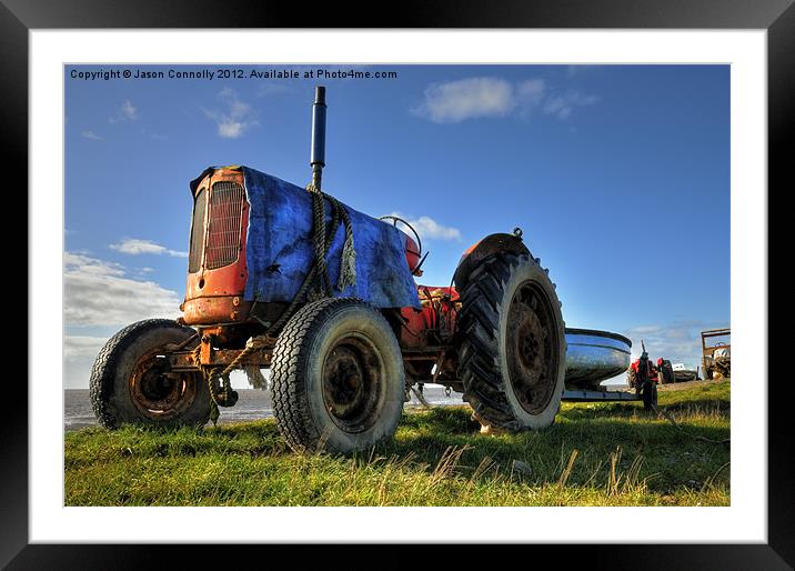 Lytham Tractor Framed Mounted Print by Jason Connolly