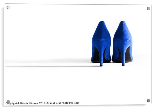 Blue High Heel Shoes Acrylic by Natalie Kinnear