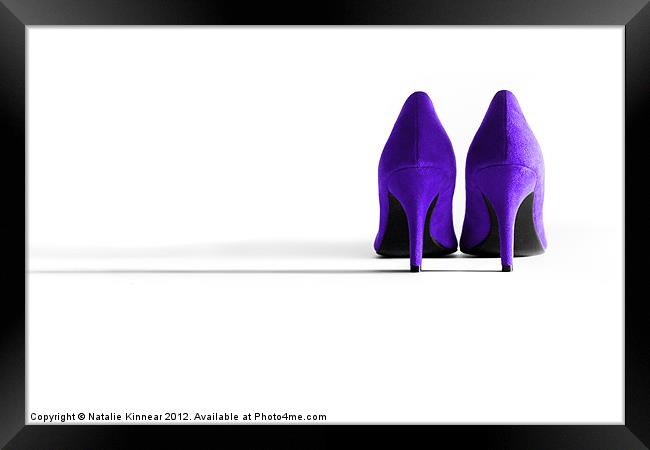 Purple High Heel Shoes Framed Print by Natalie Kinnear