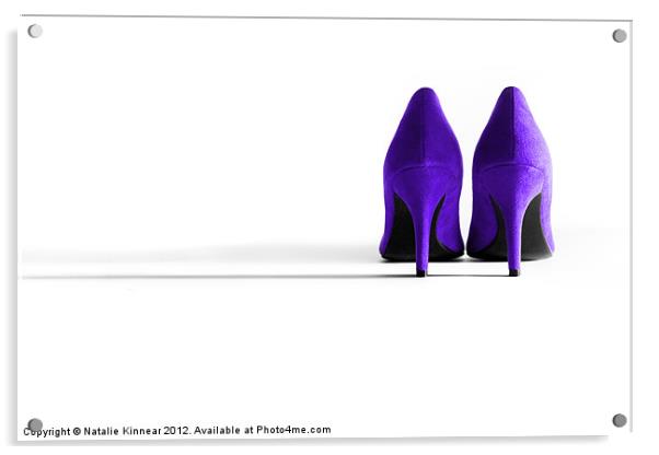 Purple High Heel Shoes Acrylic by Natalie Kinnear