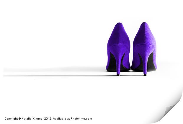 Purple High Heel Shoes Print by Natalie Kinnear
