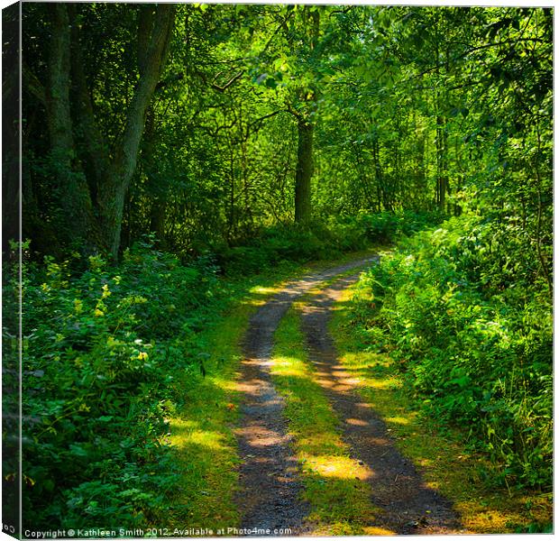Path through the woods Canvas Print by Kathleen Smith (kbhsphoto)
