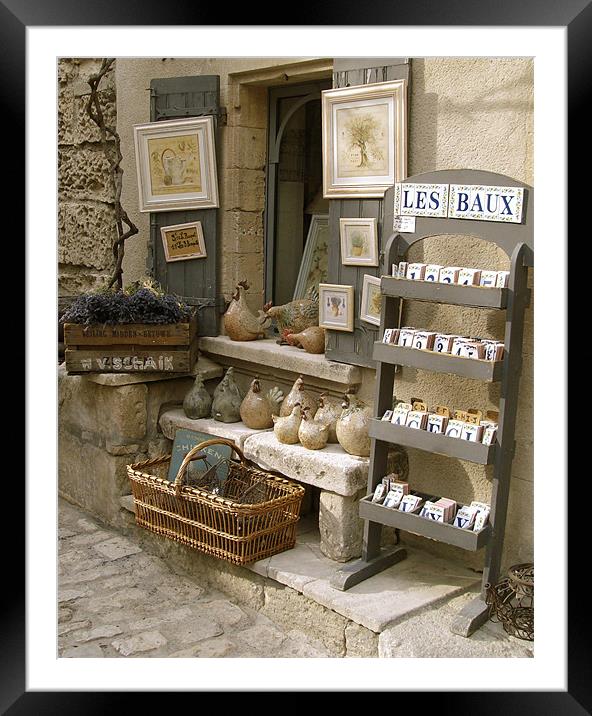 Provencal Shopping Framed Mounted Print by Benoit Charon