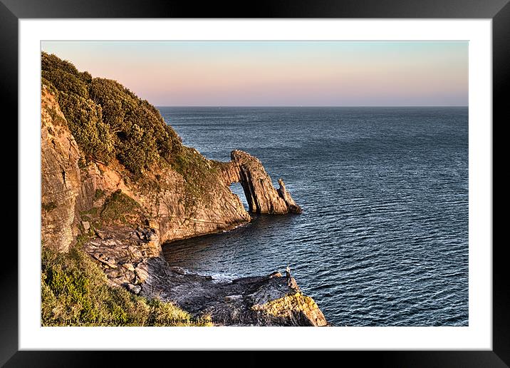 Fishermen at London Bridge, Torquay Framed Mounted Print by Ann Garrett