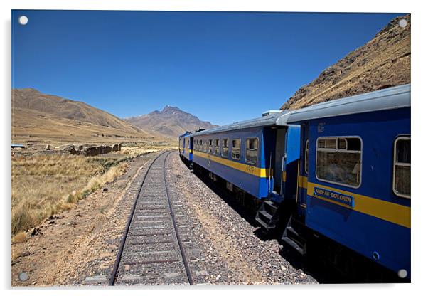 Views from the Andean Explorer Train travelling through the Ande Acrylic by Gail Johnson