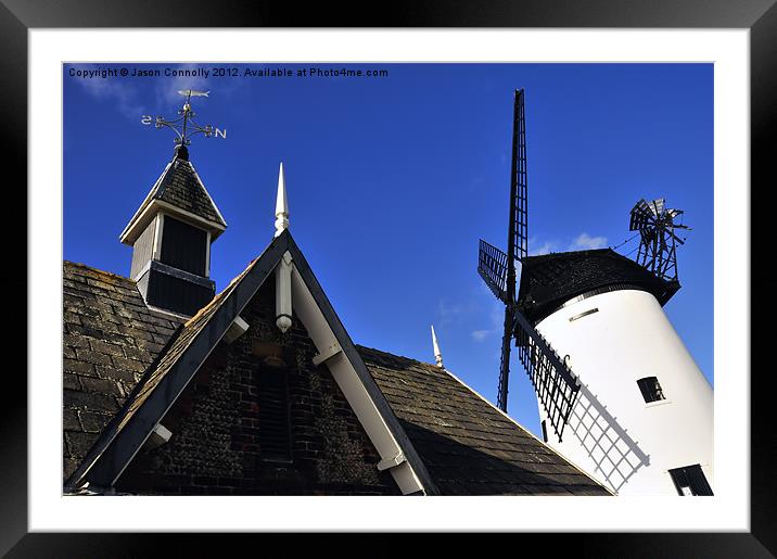 Lytham Windmill And Lifeboat House Framed Mounted Print by Jason Connolly