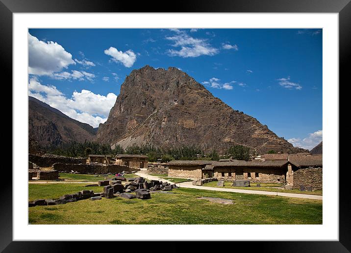 Views around the Ollantaytamo temple Framed Mounted Print by Gail Johnson