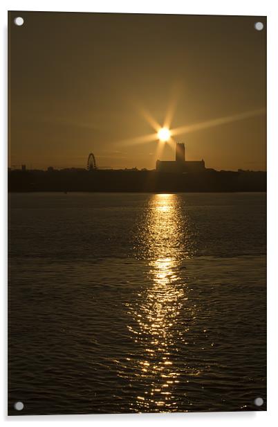 Liverpool Waterfront Sunrise Acrylic by Paul Madden