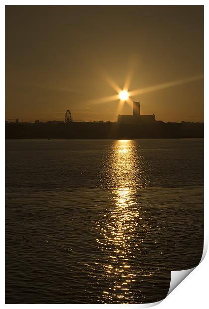 Liverpool Waterfront Sunrise Print by Paul Madden