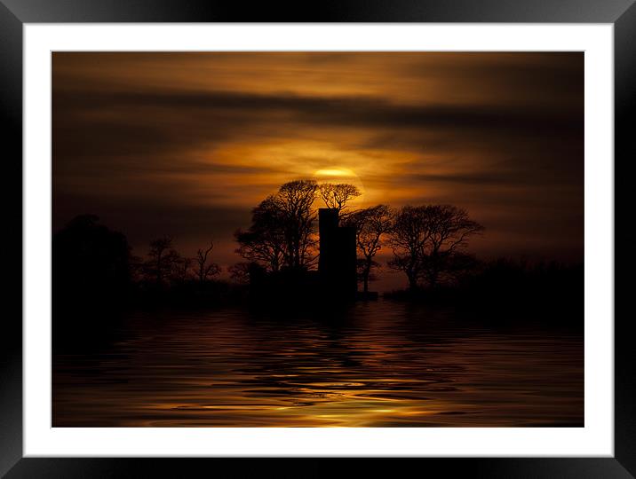 Golden Setting Sunset Framed Mounted Print by Mike Gorton