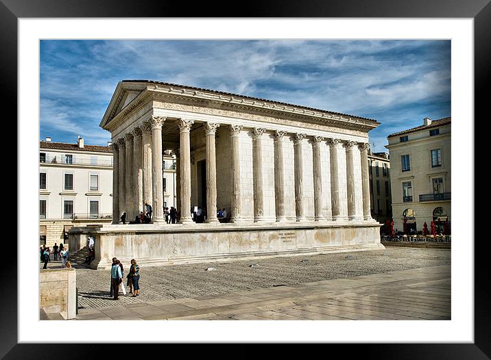 The Maison Carrée Framed Mounted Print by Jacqi Elmslie
