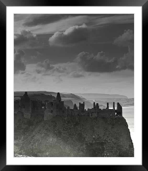 dunluce castle Framed Mounted Print by pauline morris