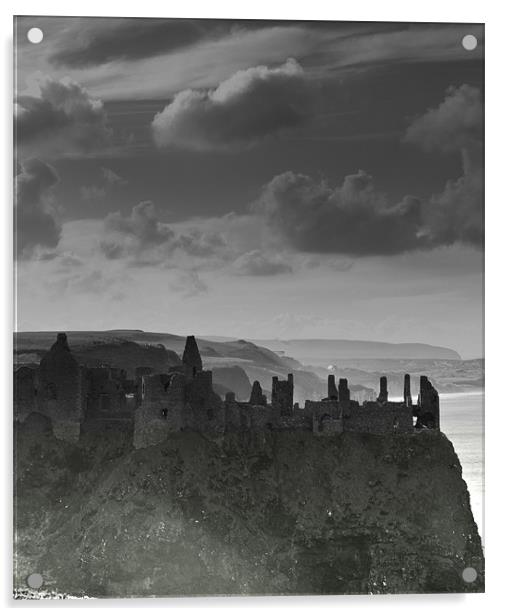 dunluce castle Acrylic by pauline morris