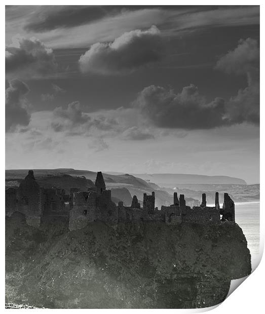 dunluce castle Print by pauline morris