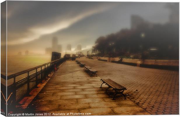 Manhattan Mist Canvas Print by K7 Photography