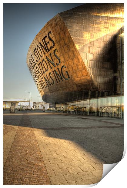 Wales Millenium Centre 2 Print by Steve Purnell