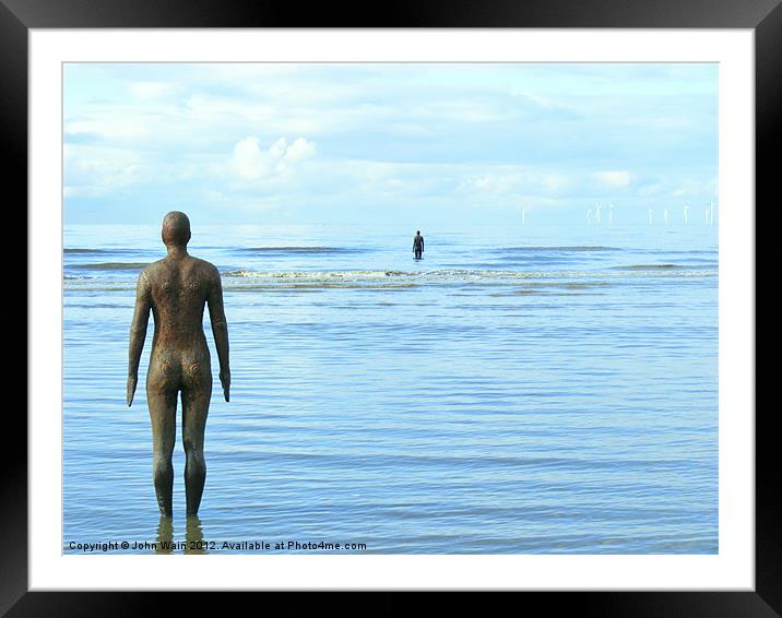 Iron Men as the tide returns Framed Mounted Print by John Wain