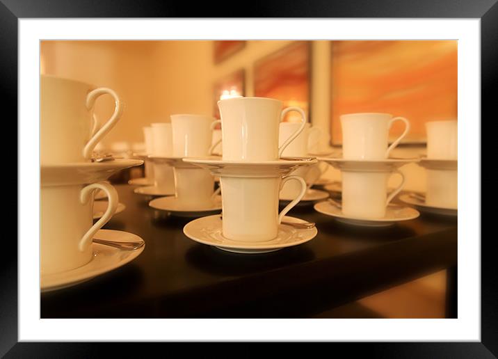 Coffee served in the Lounge Framed Mounted Print by Arfabita  