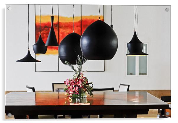 Contemporary Living Dining Room Interior Acrylic by Arfabita  