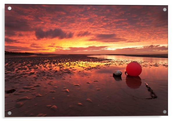 Meols Sunset (On the estuary) Acrylic by raymond mcbride