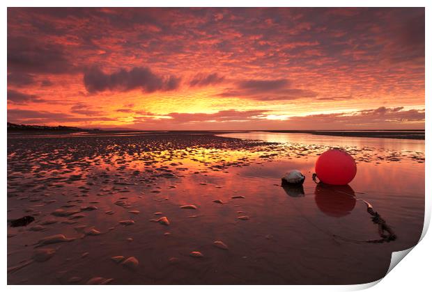 Meols Sunset (On the estuary) Print by raymond mcbride