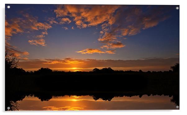Sunrise over Lake Acrylic by paul lewis