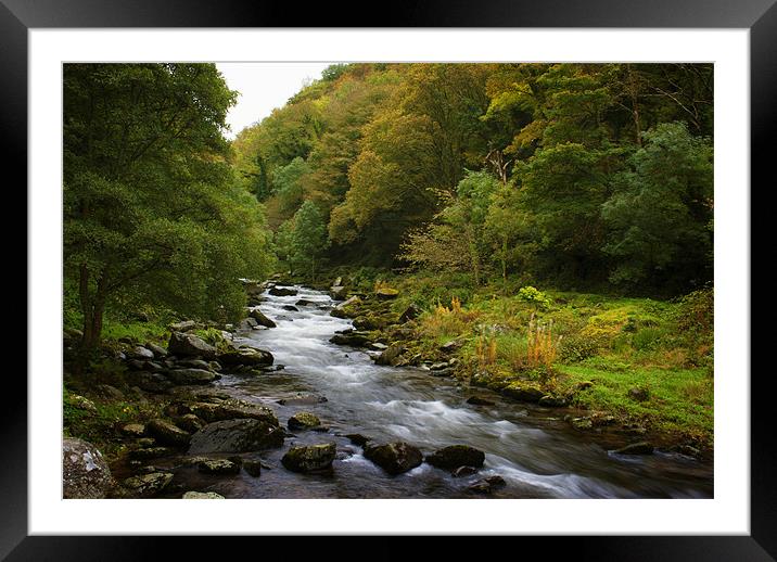 River Lyn Framed Mounted Print by Dave Wilkinson North Devon Ph