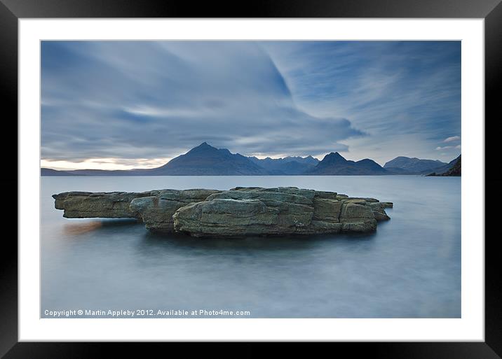 The Black Cuillins. Framed Mounted Print by Martin Appleby