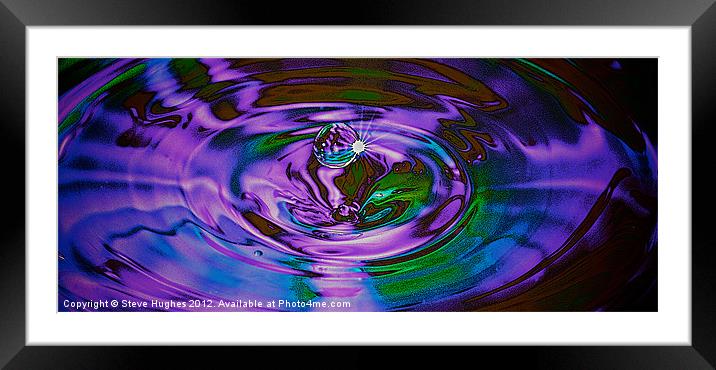 Multi-coloured water drop Framed Mounted Print by Steve Hughes