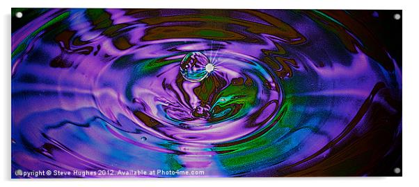 Multi-coloured water drop Acrylic by Steve Hughes