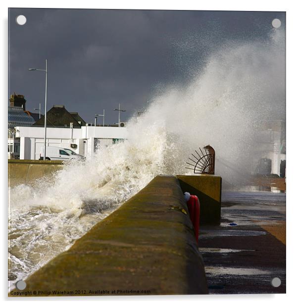 Breaking Wave Acrylic by Phil Wareham