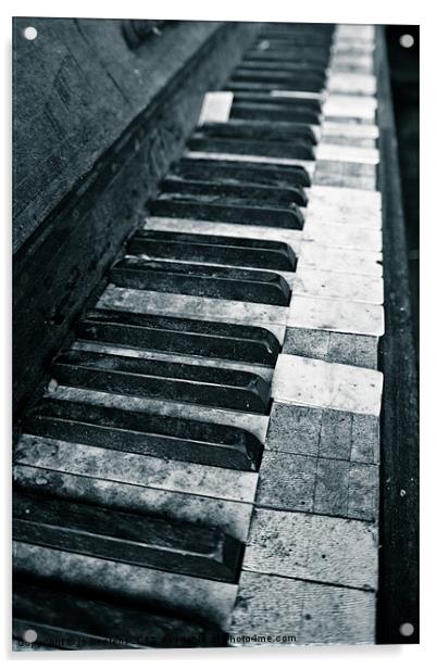 piano keys Acrylic by Jo Beerens