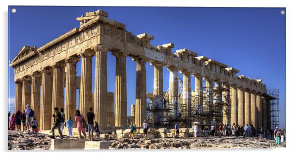 Never ending repairs to the Parthenon Acrylic by Tom Gomez