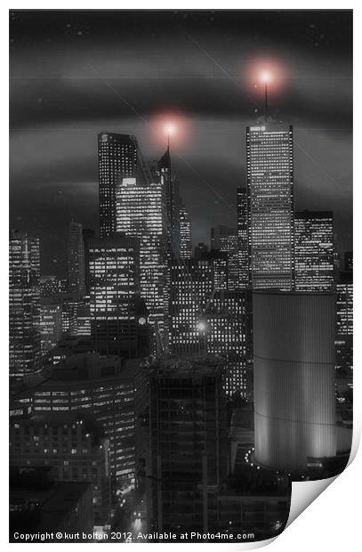 Toronto Sleeps 2 Print by kurt bolton