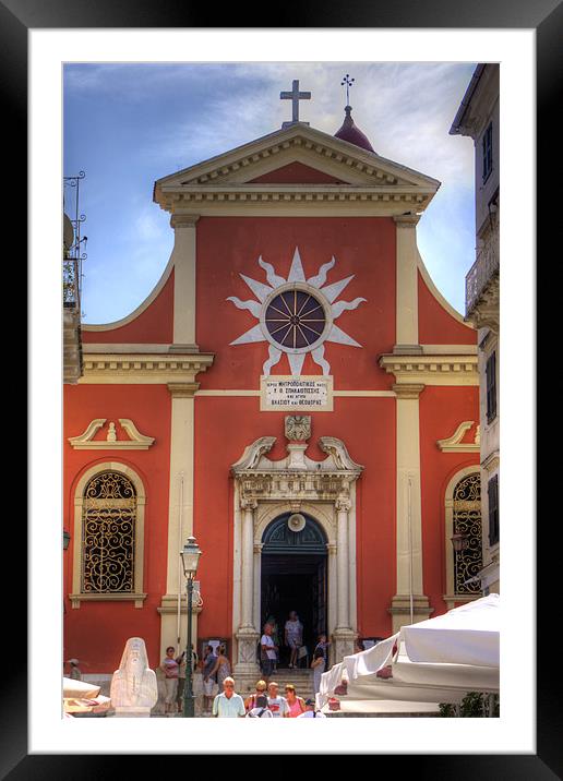 The Church of Mitropoli Panagias Framed Mounted Print by Tom Gomez