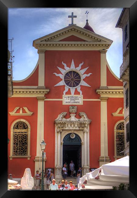 The Church of Mitropoli Panagias Framed Print by Tom Gomez