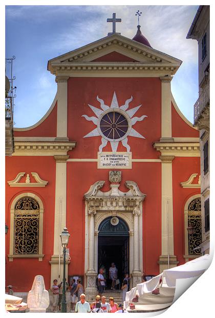 The Church of Mitropoli Panagias Print by Tom Gomez