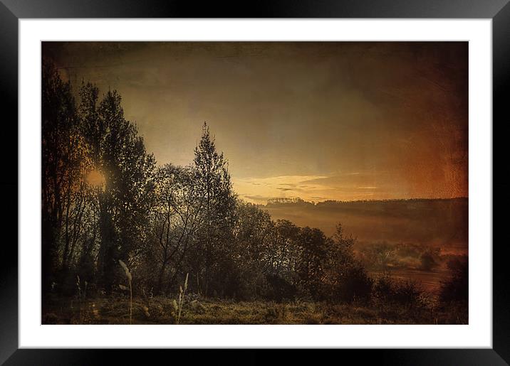 Autumn sunrise Framed Mounted Print by kevin wise