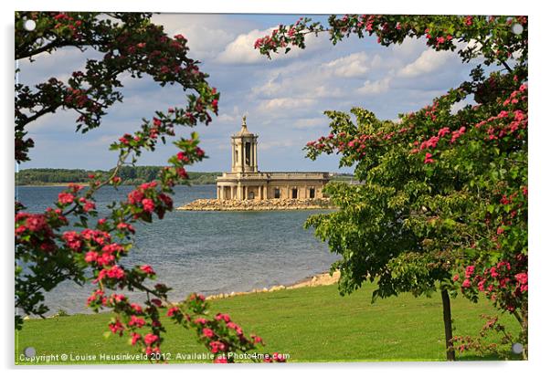 Normanton Church in Spring Acrylic by Louise Heusinkveld
