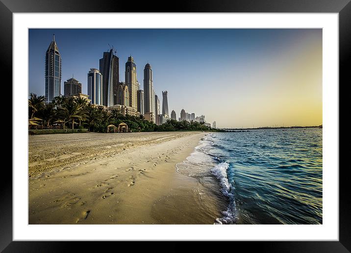 Towards Dubai Marina Framed Mounted Print by David Turney