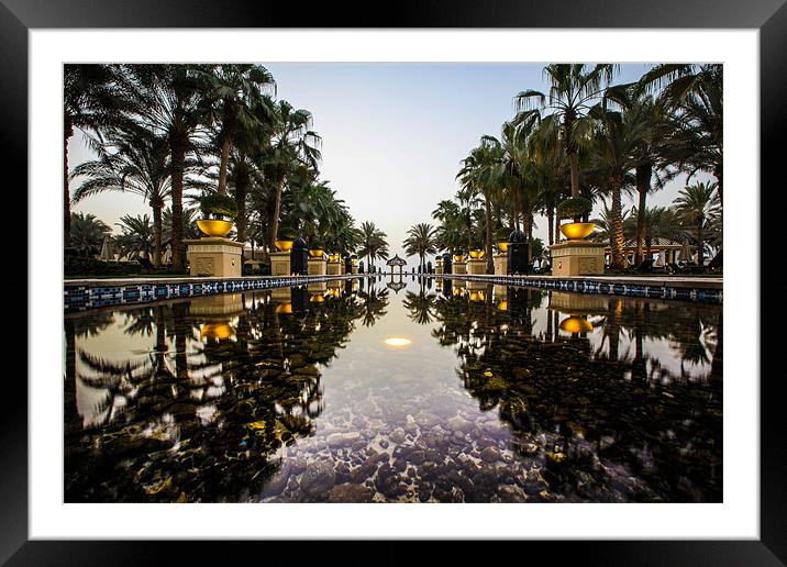 The Royal Mirage Reflection Framed Mounted Print by David Turney