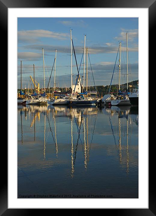 Harbour Reflections Framed Mounted Print by Stephen Wakefield